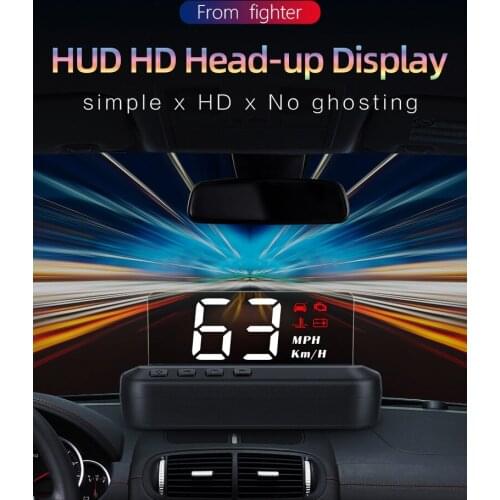 GEYIREN-proyector de velocidad para coche, velocímetro automático OBD HUD, C100, KMH/MPH, compatible con todos los coches, camio
