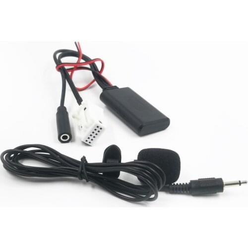Biurlink 300CM Microphone Smartphone Calling Handsfree Bluetooth Audio AUX Cable Adapter For Benz W169 W221 W251 W245