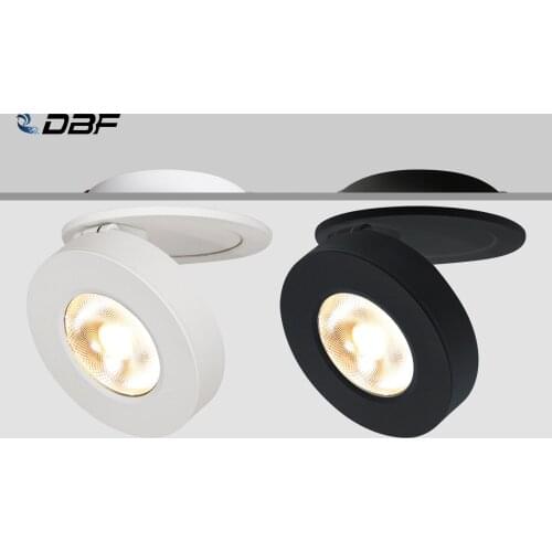 [DBF]90 Foldable LED Surface Mounted Downlight 360 Degree Rotatable 3W 5W 7W 10W Ceiling Spot Lamp White/Black Housing AC85-265V