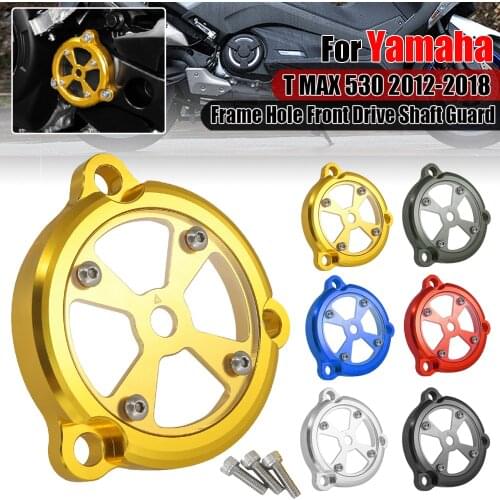 For YAMAHA TMAX530 T-MAX TMAX 530 XP530 Motorcycle CNC Frame Hole Front Drive Shaft Guard Protector Decorative Cover 2012-2018
