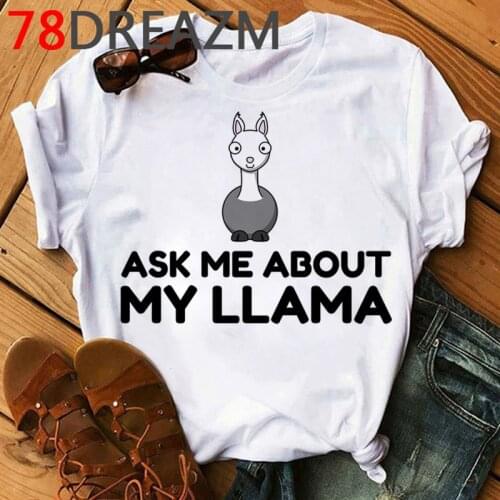 2020 Summer Top No Drama Lama T Shirt Men Oversized Streetwear No Prob Llama Kawaii Print Funny Lama Unisex Graphic Tees Male