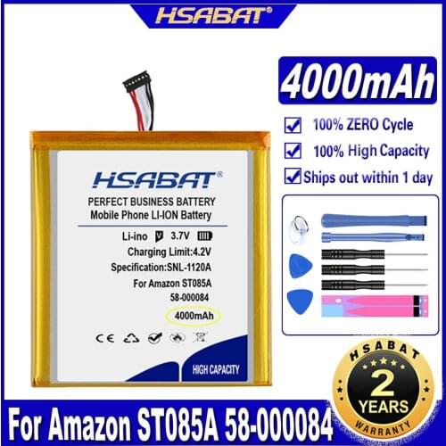 HSABAT 58-000084 MC-347993 4000mAh Battery for Amazon B00IKPW0UA, B00IKPYKWG, Kindle Fire HD 7", SQ46CW Batteries