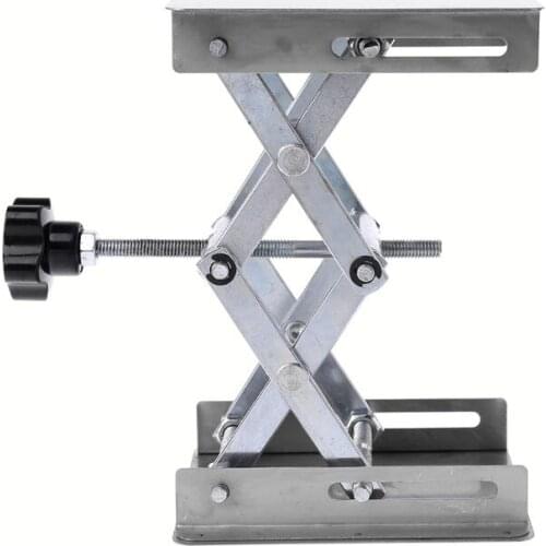 Laboratory Lifting Platform Stand Rack Scissor Jack Bench Lifter Table Lab 100x100mm Stainless Steel For Scientific Experiment