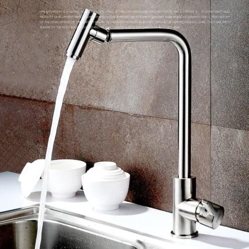 Brass Hot/cold 360 Degree Rotation Spray and Spout Brushed Nickle Kitchen Faucet Mixer Tap Single Handle