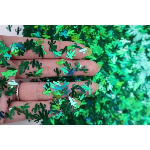 Laser Green Cactus Glitter Sequin for Eyeshadow Body Face Nail Art Hair Cosmetic Arts Crafts Party Decor Resin Epoxy Tumblers