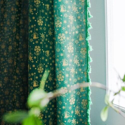 Lychee Snowflake Printed Blackout Curtains for Window Treatment Christmas Shade Curtains for Living Room Window Curtain Drape