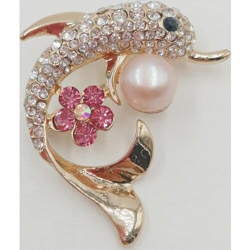 Top fashion cardigan clip ,100% nature freshwater pearl brooch -very fashion high quality AAA pearl, dolphin brooch