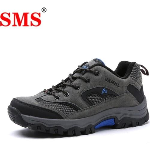 SMS High Quality Breathable Hiking Shoes Men Outdoors Trekking Climbing Sneakers Male Non-slip Tactical Camping Walking Boots