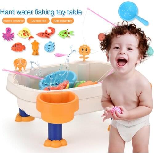 Childrens Magnetic Fishing Toy Set Tray Sand Water Playing Table Play Water Baby Toys Hot Gift For Kid Early Learning Education
