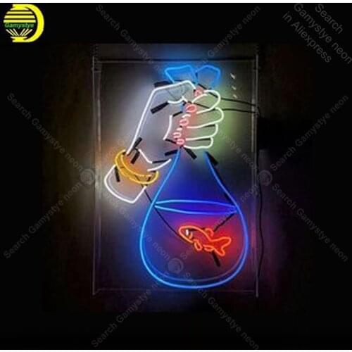 Catch a fish here Neon Bulbs sign Iconic Beer Bar game room Handcraft hotel Lamps advertise Letrero Neon enseigne lumine