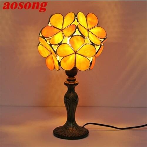 AOSONG New Table Lamps Modern LED Flower Desk Light Creative for Home Bedroom Decoration