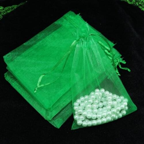 Wholesale 200pcs/lot,Drawable Green Large Organza Bags 17x23 cm, Favor Wedding Gift Packing Bags,Packaging Jewelry Pouches