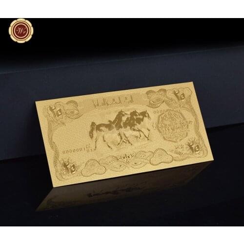 Wholesale WR 25 Iraqi Dinar Gold Foil Banknote with Coa Frame Fake Money Bills Banknotes Sets Prop Money Small Gift for Men
