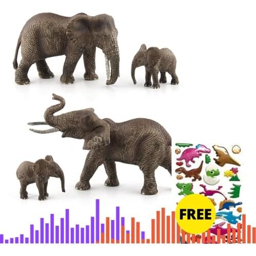 Original African Zoo Action Figures Animal Elephants Models PVC Gift For Children toys Animal Figurines Model Educational Toys