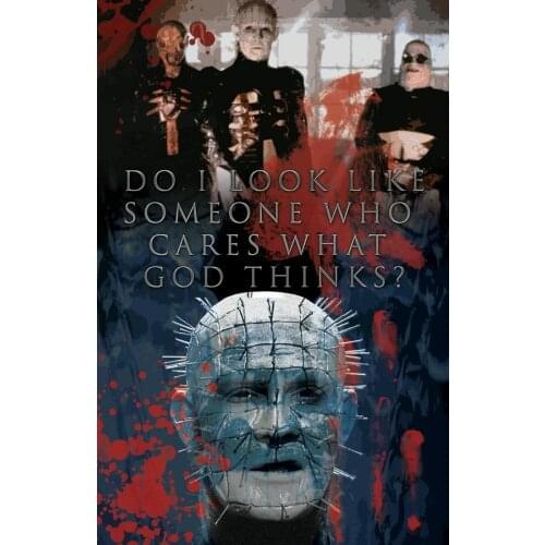 Pinhead Hellraiser Clive Barker "Do I Look? Art Silk Poster Print 24x36inch