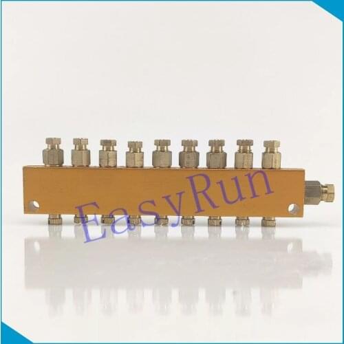 Details about Brass 9 Way Adjustable Lube Oil Grease Distributor Valve Manifold Block Centra