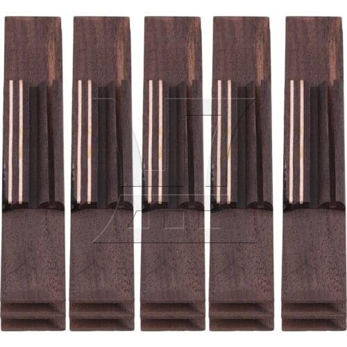 Yibuy Dark Brown Rosewood 6 String Guitar Bridge for Acoustic Classical Guitar