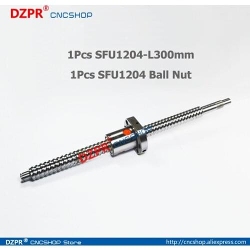 Ball screw SFU1204 - L300mm+ Ballnut for CNC for BK/BF10 standard processing