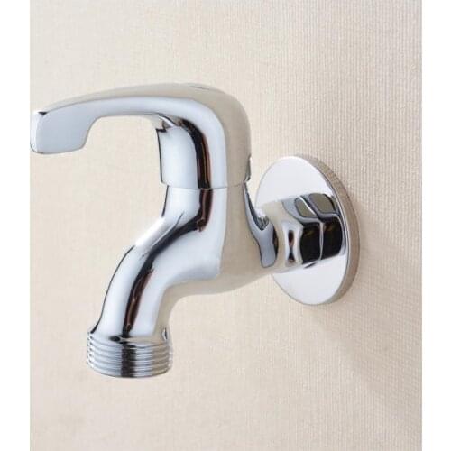 1PC High Quality Solid Brass Washing Machine Faucet Outdoor Garden Faucet 1/2" Inlet with 3/4" Thread Outlet Wall Mount Bibcock