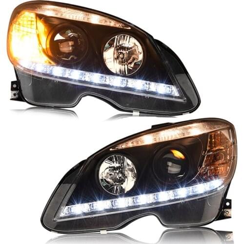 LED Headlight For Mercedes-benz C-class C280 C200 C260 Front Lamp 2007-2010 Year Car Assembly