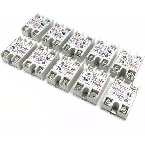 SSR100DA Solid State Relay SSR-100DA 100A 3-32VDC/24-380VAC 10PCS/LOT