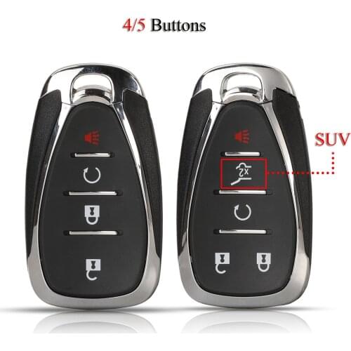 Kutery Remote Smart Car Key Shell For Chevrolet Cruze Malibu Camaro 4/5Buttons With Uncut Key Blade Key Case Cover Replacement