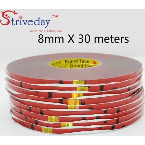 30 meters 3M5108 strong double sided rubber no trace foam double sideds adhesive Resistant high temperature car dedicated tape