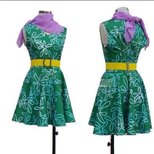 2016 Halloween costume for women inside out disgust costume Disgust cosplay dress for adult custom made