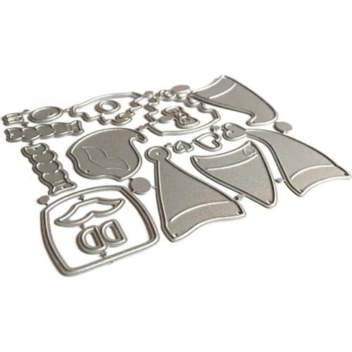 Love Gnomish Clear Stamps Embossing Mould, DIY Printing Carbon Steel Mould for Card Making and Scrapbooking