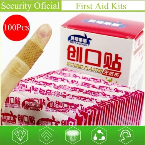 100PCs Breathable Band-Aids Hemostasis Adhesive Bandages Wound Plaster Home Travel Emergency Kits For Kids Children Skin Care