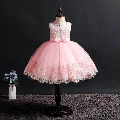 2019 Flower Child Dresses Princess and Little Girl Festival Dresses Decorated Lace Little Girl Dresses 0014