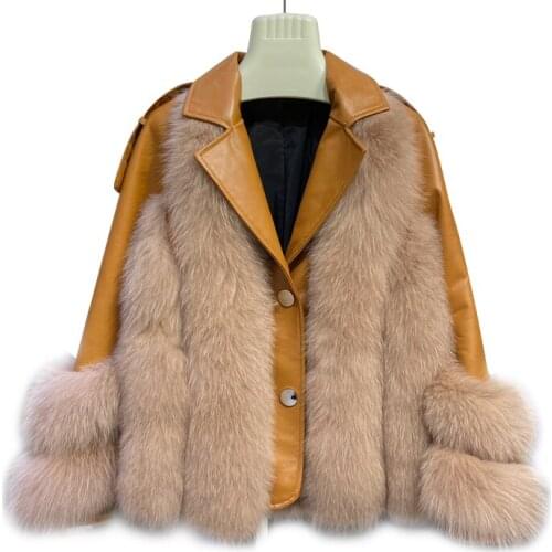 2021 winter new whole skin real fox fur coat women short suit collar young fur coat real fur coat