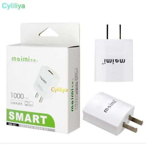 300PCS Maimi New USB travel Charger Adaptor US Plug full 1A Output For Iphone Samsung USB Adaptor