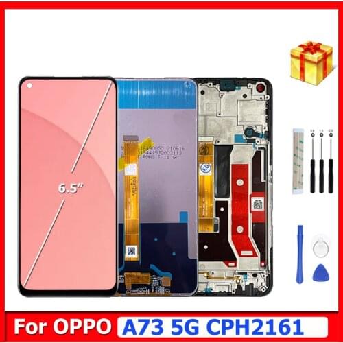 6.5" AAA+ For OPPO A73 5G LCD CPH2161 Touch Screen For Realme V5 5G Digitizer Replacement Parts With Panel Glass Touch Screen