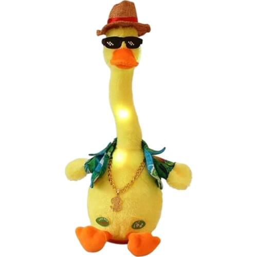 Alking Duck Toy Musical Duckling Stuffed 60 English Songs Gifts for Kids Birthday