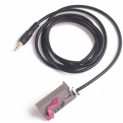 Car 3.5mm 32pin Audio Music AUX Cable Navigation Input RNSE RNS-E Adapter For Audi A3 A4 A6 A8 TT