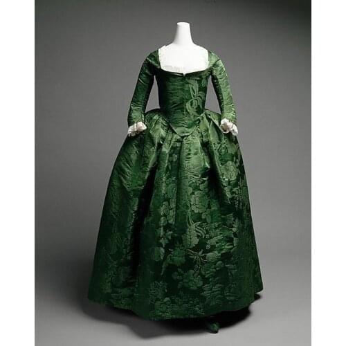 Revolution Georgian era Victorian Ball Gown/Vintage costume 18th century rococo dress costume Marie Antoinette green dress