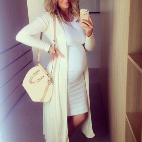 Pregnancy White Dresses Fashion Womens Pregnants O-Neck Sleeveless Nursing Maternity Solid Vest Dress Pregnancy Clothing