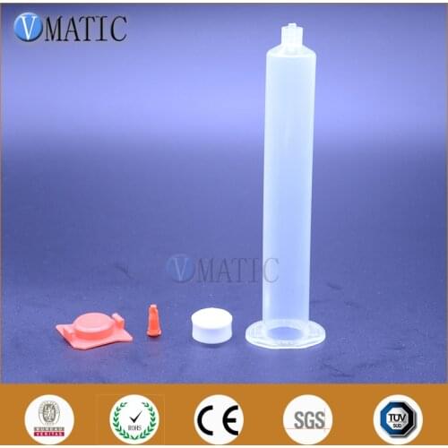 Free Shipping 280 Sets 55cc/ml Clear Air Pneumatic Syringe Luer Lock Tip Glue Dispensing Barrels With Piston/Stopper/End Cover