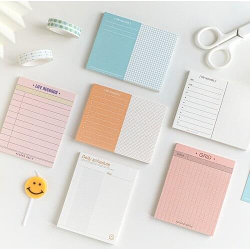 2PC/Pack Simple Style Daily Life Writing Paper Memo Pad Message Notes Decorative Notepad PaperStationery Office Supplies Gifts