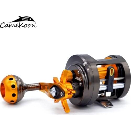 CAMEKOON Full Metal Round Baitcasting Reels 6KG Carbon Fiber Drag 12+1 Bearings Magnetic Brake Cast Drum Wheel