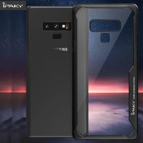 IPAKY for Samsung Note 9 Case for Samsung S9 S8 Plus Silicone Acrylic Hybrid Shockproof Transparent Case for Samsung S10 Case