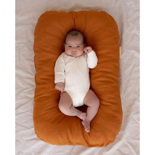 Baby Lounge Portable Pillow Lounger Baby Bassinet for Baby Bed Newborn Crib Cot Infant Cotton Pillow Cushion Room Decor 75*45cm