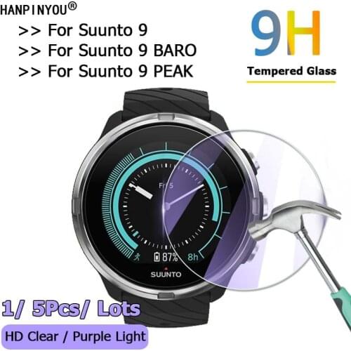 For Suunto 9 / Peak / BARO GPS Sport Smart Watch Ultra Clear / Anti Purple Light 2.5D Tempered Glass Film Screen Protector Guard