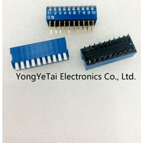 DS-10 Wei 10P side dial / key type 10 DIP switch DIP switch feet away from the side of the dial 2.54MM free shipping
