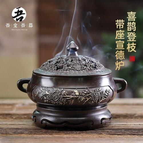 Pure copper incense burner, extra large Xuande furnace, indoor offering incense, incense, agarwood and sandalwood