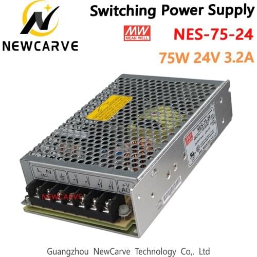 Meanwell MW NES-75-24 24V 3.2A 75W Switching Power Supply For AWC708C Laser Controller XC608/609 Offline Control System NEWCARVE