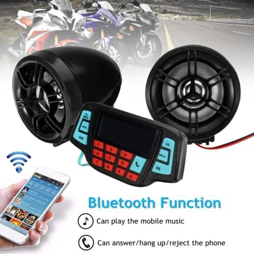 JXLCLYL Motorcycle Bluetooth Audio System MP3 FM Radio Stereo Speaker USB SD