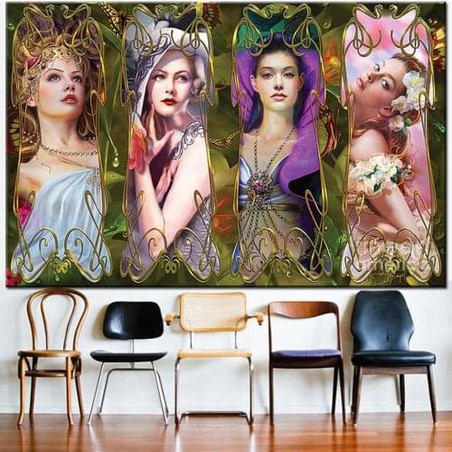 Classical Beauty Women 3D Diamond Embroidery Portrait Cross Stitch Full Square round Drill Diy Diamond Painting Needlework Decor