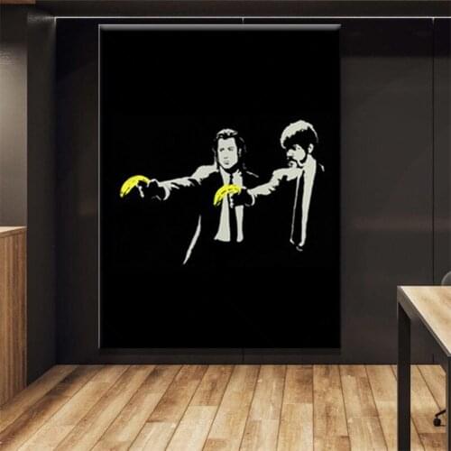 Pulp Fiction Minimalist Figures Canvas Art Print Painting Modern Wall Picture Home Decor Bedroom Decorative Posters
